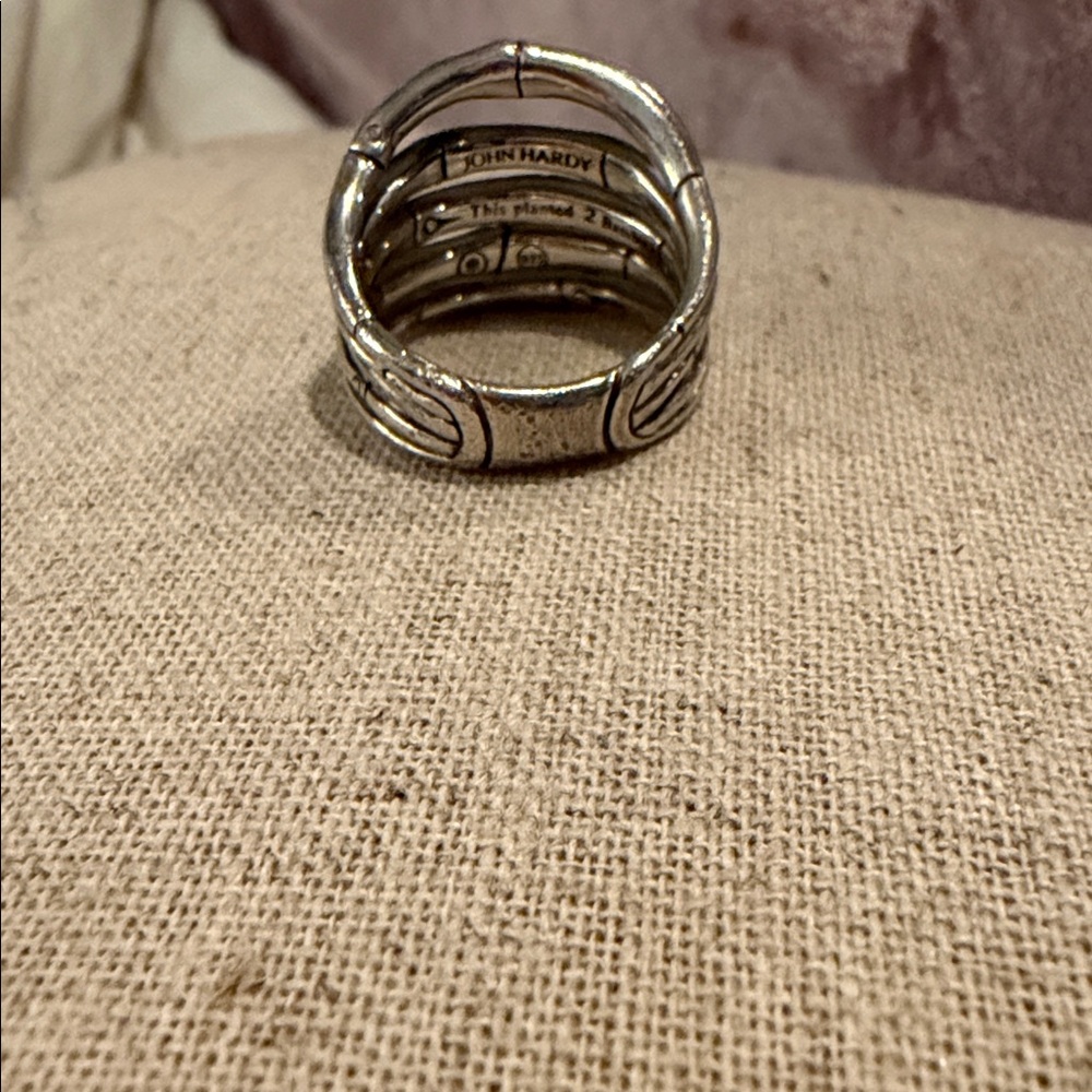 John Hardy Silver Multi-Band Ring Size 7 - Picture 2 of 7